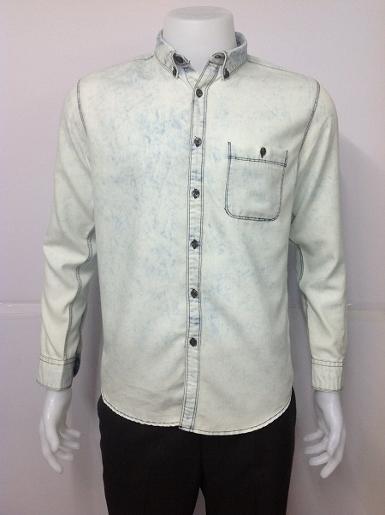 เสื้อเชิ้ตยีนส์แขนยาวแฟชั่น